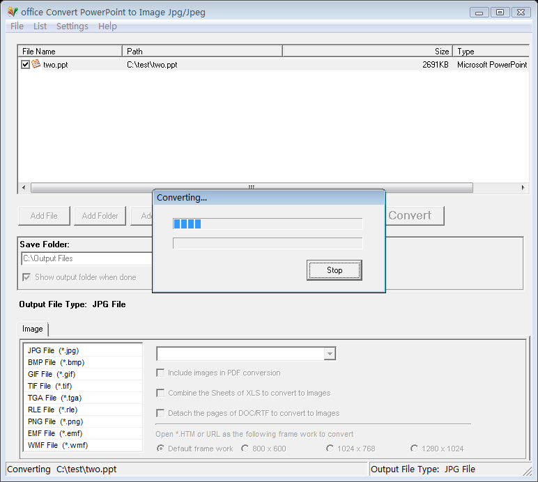 office Convert PowerPoint to Image Jpg